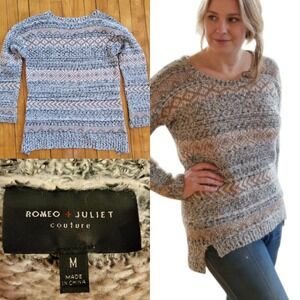 Knit Fair Isle Warm Sweater | Beige Tan | Size‎ M